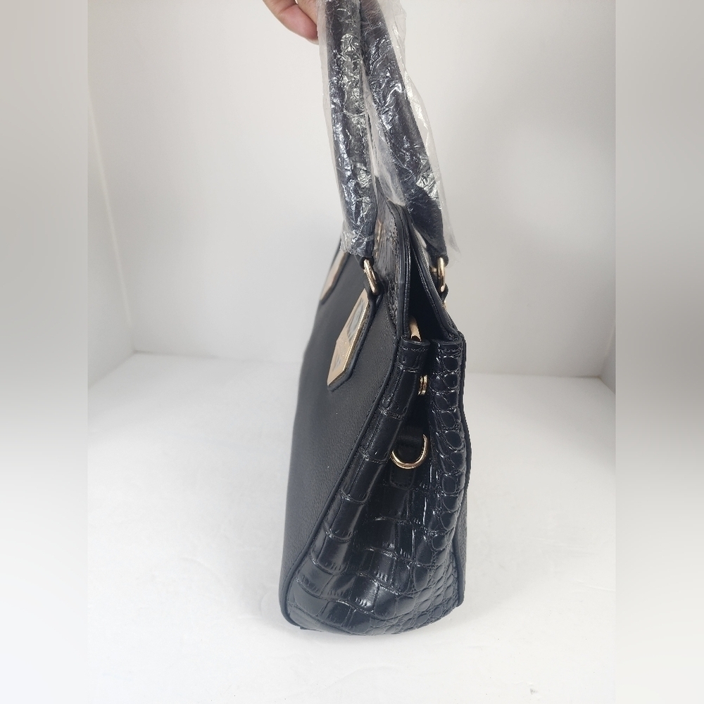 Bob Mackie Bradford Exchanges 2014 Black Leather Purse - Picture 8 of 12